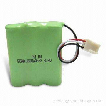 3.6V Ni-MH Battery Pack with 2,000mAh Nominal Capacity, Used in Cordless Phone